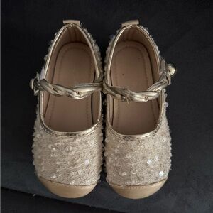 Gold Sequin Kids Shoes